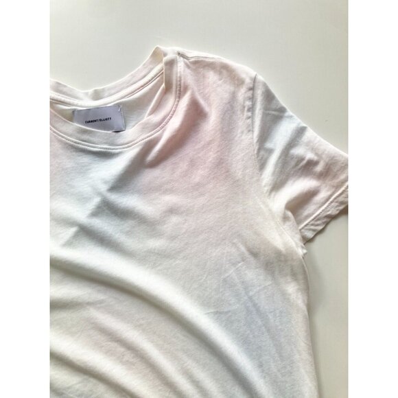 NWOT CURRENT/ELLIOTT Beatnik White Pink Tie Dye Cotton T-Shirt Dress, Size 1/S - Picture 8 of 12